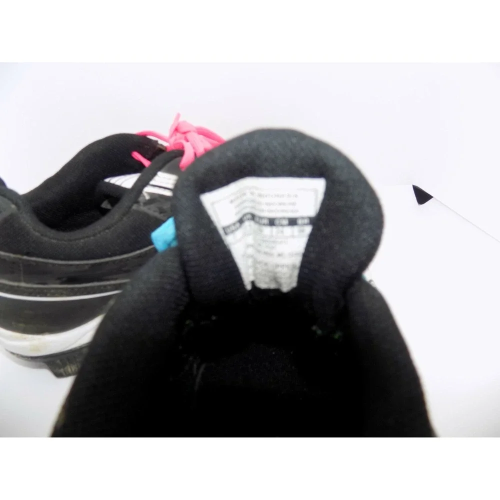 Under Armour Womens Softball Cleats Black White Blue Pink Laces Size 7